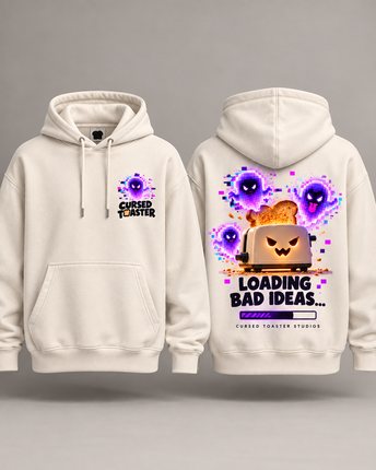 Loading Bad Ideas…: hoodie · cream design mockup